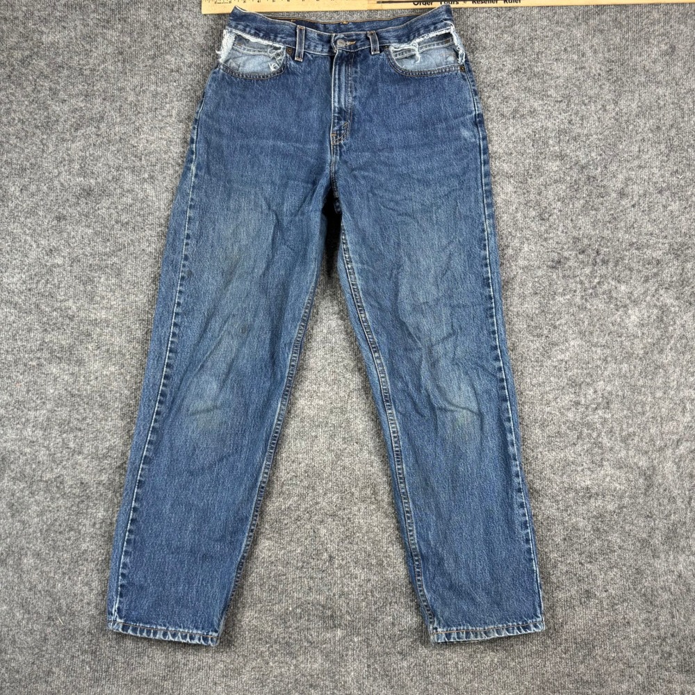 Levis Jeans Mens Size 30x29 Blue 560 Loose Fit Straight Leg Distressed USA Made